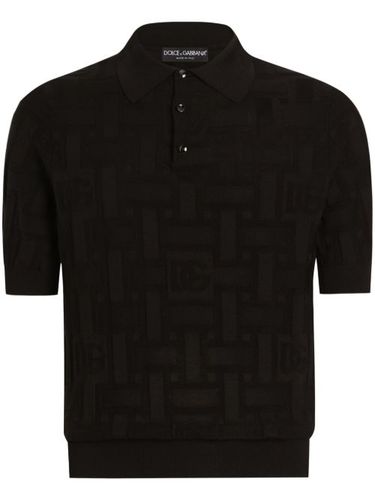 Polo à logo en jacquard - Dolce & Gabbana - Modalova