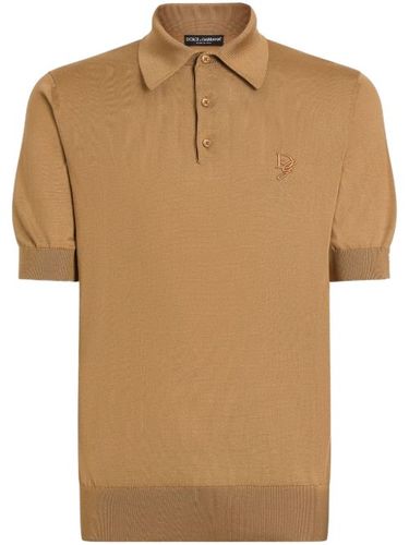 Polo à logo brodé - Dolce & Gabbana - Modalova