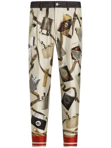 Jean droit à empiècements patchwork - Dolce & Gabbana - Modalova