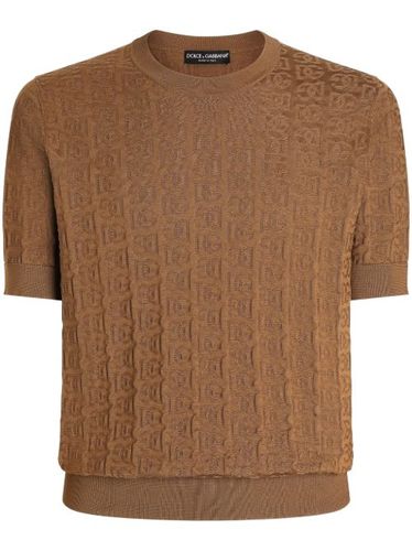 T-shirt à logo en jacquard - Dolce & Gabbana - Modalova