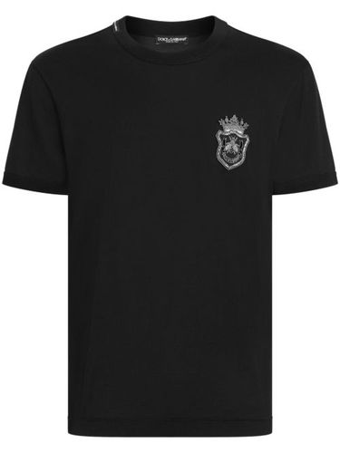 T-shirt à logo brodé - Dolce & Gabbana - Modalova