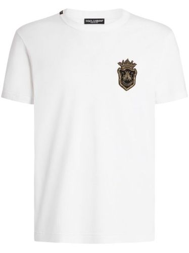 T-shirt à logo brodé - Dolce & Gabbana - Modalova