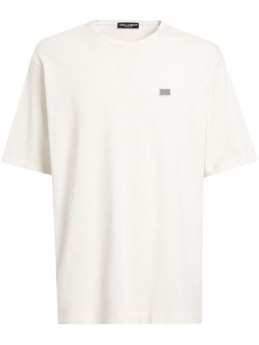 T-shirt à plaque logo - Dolce & Gabbana - Modalova