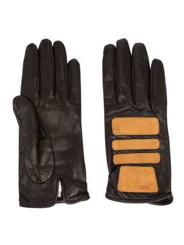 Gants à design patchwork - Miu Miu - Modalova