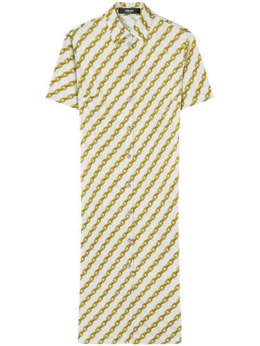 Robe-chemise mi-longue Chain Stripes - Versace - Modalova