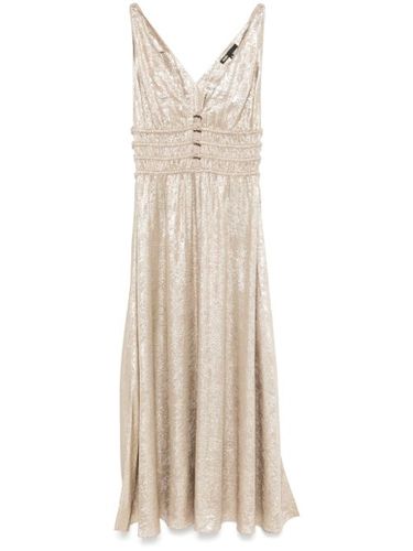 Robe mi-longue à fronces - Maje - Modalova