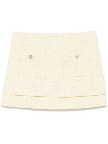 Maje minijupe en tweed - Jaune - Maje - Modalova