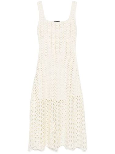 Robe en maille ajourée à coupe mi-longue - Maje - Modalova