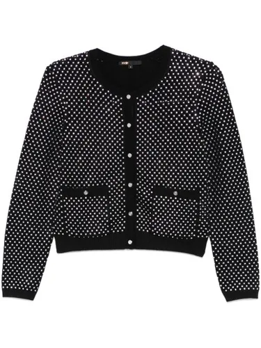 Cardigan crop à ornements de sequins - Maje - Modalova