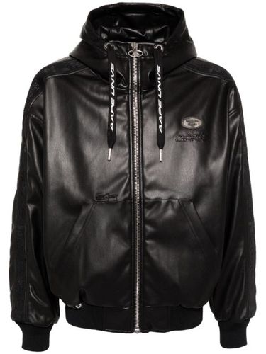 Veste boutonnée en cuir artificiel - AAPE BY *A BATHING APE® - Modalova