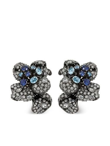 Boucles d'oreilles Bloomingdale en or blanc 18ct pavées de diamants - Anabela Chan - Modalova