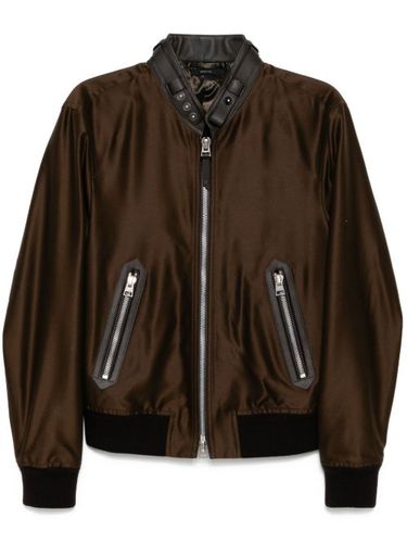 Veste de moto en faille - TOM FORD - Modalova