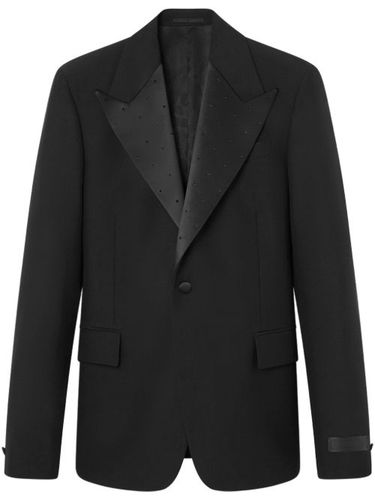 Blazer à détails en satin - Versace - Modalova