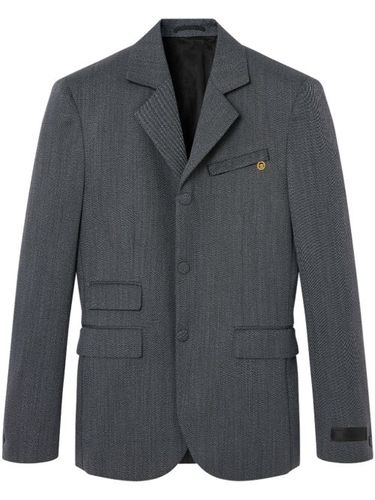 Blazer en laine à simple boutonnage - Versace - Modalova