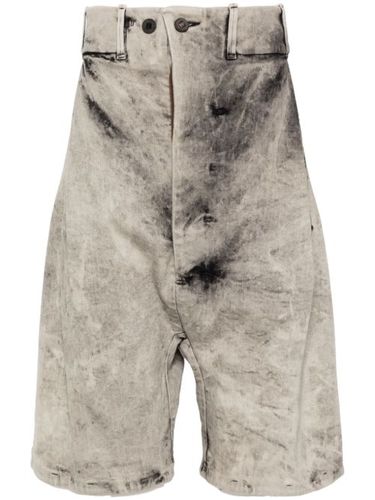Short en jean à effet délavé - Boris Bidjan Saberi - Modalova