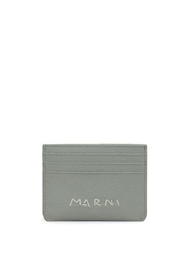 Porte-cartes à logo brodé - Marni - Modalova