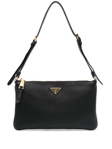 Sac porté épaule à plaque logo - Prada - Modalova