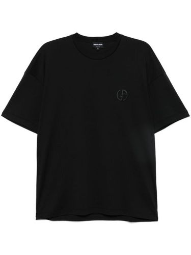 T-shirt à logo brodé - Giorgio Armani - Modalova