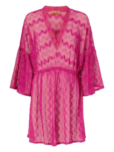 Robe courte à motif zigzag - Missoni - Modalova