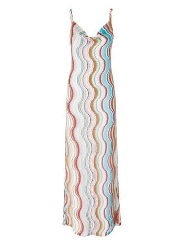 Robe longue à motif zigzag - Missoni - Modalova