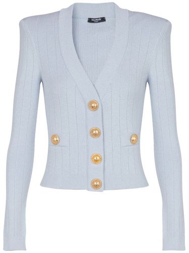 Cardigan à boutons gravés - Balmain - Modalova