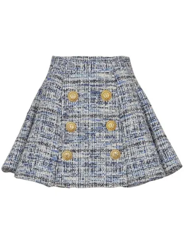 Balmain minijupe en tweed - Bleu - Balmain - Modalova