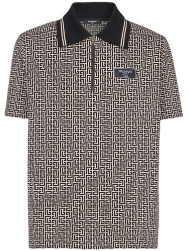 Polo Labyrinth en jacquard - Balmain - Modalova