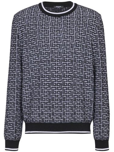 Pull à motif en jacquard - Balmain - Modalova