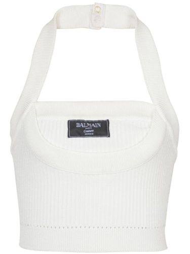 Haut nervuré à dos nu - Balmain - Modalova