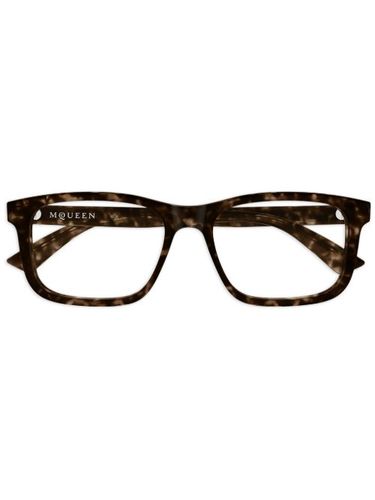 Lunettes de vue rectangulaires - Alexander McQueen Eyewear - Modalova