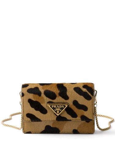 Porte-cartes imprimé en cuir - Prada - Modalova