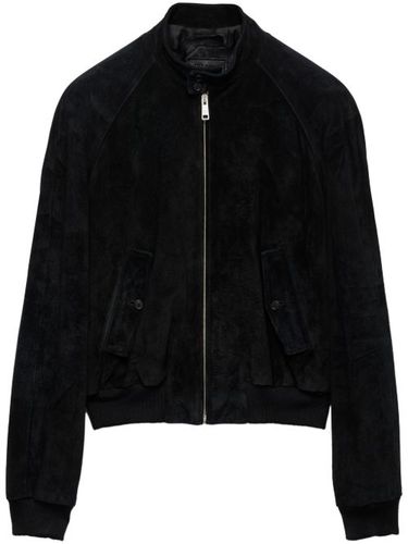 Prada veste bomber en daim - Noir - Prada - Modalova