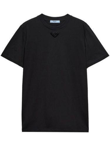 T-shirt en jersey à motif triangle brodé - Prada - Modalova