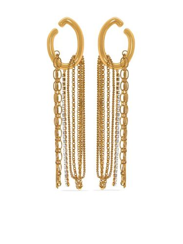 Boucles d'oreilles O Chain à franges - Oscar de la Renta - Modalova