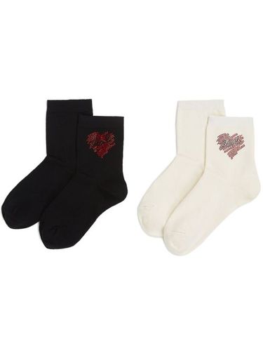Lot de deux paires de chaussettes à motif K/Heart - Karl Lagerfeld - Modalova