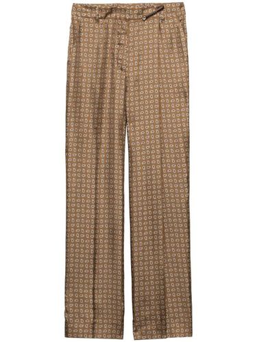 Pantalon en serge à taille haute - Prada - Modalova