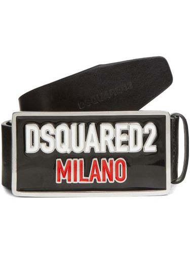 Ceinture en cuir à plaque logo - DSQUARED2 - Modalova