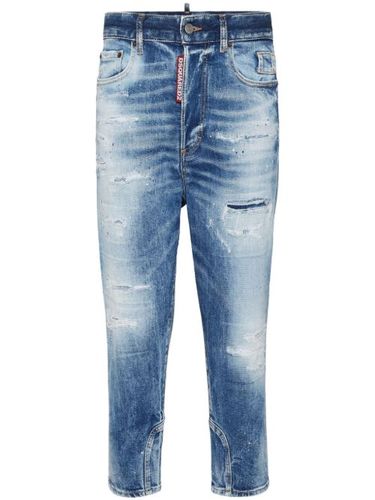 Jean cigarette à effet usé - DSQUARED2 - Modalova