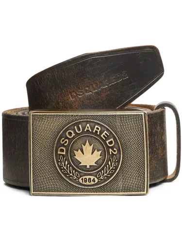 Ceinture en cuir à plaque logo - DSQUARED2 - Modalova
