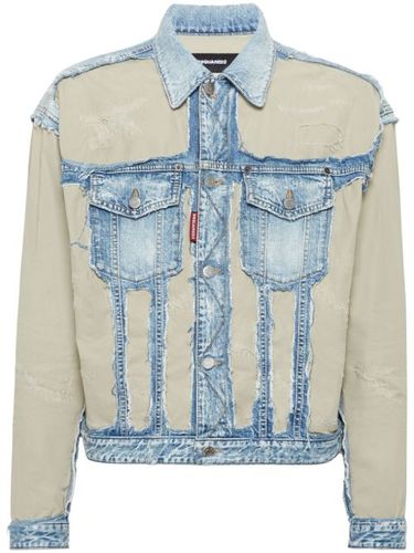 Veste en jean à effet usé - DSQUARED2 - Modalova