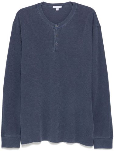 T-shirt boutonné à manches longues - James Perse - Modalova