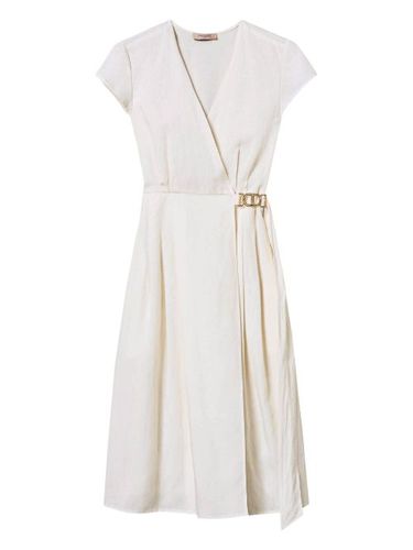 TWINSET robe à plaque logo - Blanc - TWINSET - Modalova