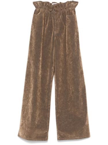 Pantalon à patch logo - Miu Miu - Modalova