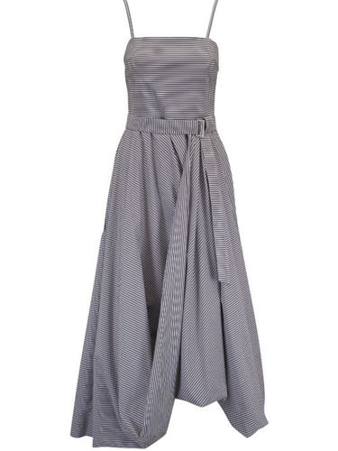 Robe mi-longue à rayures - Brunello Cucinelli - Modalova