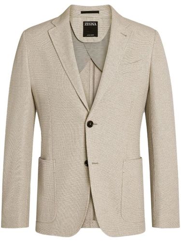 Blazer en coton à revers crantés - Zegna - Modalova