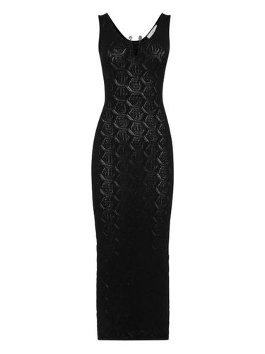 Robe courte en maille à logo en jacquard - Philipp Plein - Modalova