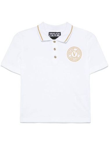 Polo à logo brodé - Versace Jeans Couture - Modalova