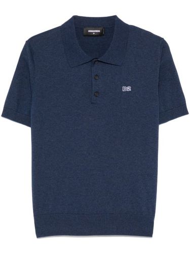 DSQUARED2 polo à patch logo - Bleu - DSQUARED2 - Modalova