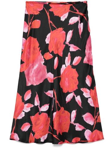 Jupe mi-longue à fleurs - Blumarine - Modalova