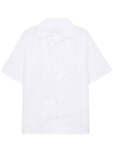 Prada chemise à patch logo - Blanc - Prada - Modalova